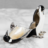 Pair of Penguins Hand Painted Metal Trinket Box - Black