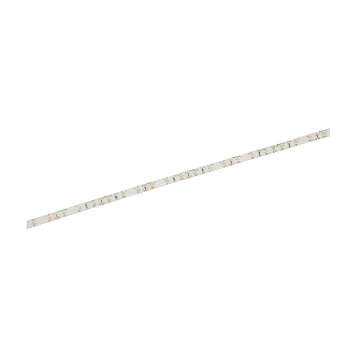 LYYT 12V 5m LED strip light kit by AVSL shown uncoiled diagonally against a white background, with SMD LEDs spaced along the flexible IP65 silicone tape.