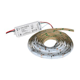 LYYT Smart RGB Tape Controller with WiFi and Tuya by AVSL, shown with wired white module and coiled RGB LED strip with 3M adhesive backing.