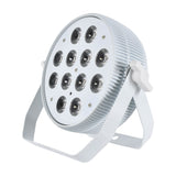 Citronic MagicPAR-80W fanless RGBWA/UV PAR can in white with 12 LEDs and metal U-bracket stand, shown against a plain white background.