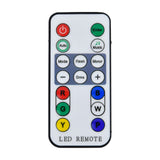 Citronic MagicPAR-80W IR remote with power, Enter, Auto, Music, Mode, Flash, Motor, DMX and RGBWYP colour buttons on a white background.