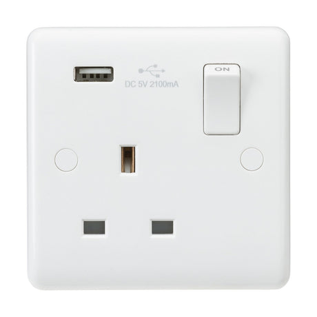 13A 1G SP Switched Socket with USB -A (5V DC 2.1A)