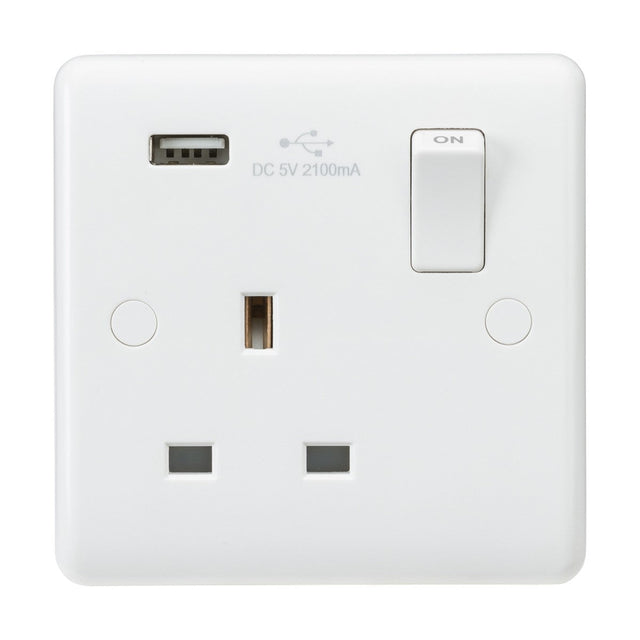 13A 1G SP Switched Socket with USB -A (5V DC 2.1A)