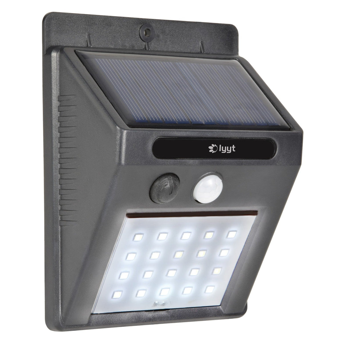 LYYT Outdoor LED Wall Light With Solar Motion Sensor - Black