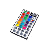 LYYT 20m Multicolour Berry String Lights remote control with colour selection buttons, mode options and timer settings, on a white background.