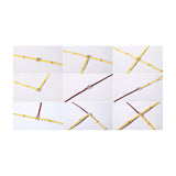 Grid of nine close-ups showing LYYT 8mm transparent COB tape connectors joining LED strips in straight, T, cross, corner and wire-to-tape configurations.