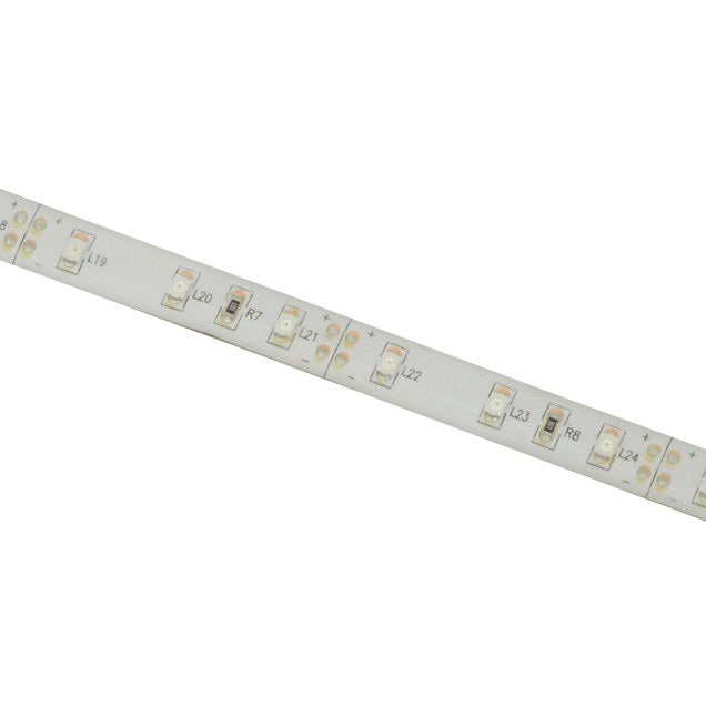 LYYT 12V Red LED Strip Light by AVSL, IP65-rated 5m tape with 60 SMD LEDs per metre on white flexible backing, shown flat on a plain background.
