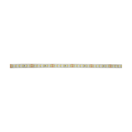 LYYT 24V LED strip light shown as a horizontal length of warm white 3000K LED tape with closely spaced diodes on a white backing.