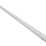 AVSL LYYT deep section surface mount LED profile, 1m silver anodised aluminium extrusion with frosted diffuser, shown diagonally on a white background.