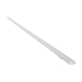 LYYT 1m recessed LED strip profile in mill-grade silver aluminium with snap-fit polycarbonate diffuser, shown diagonally on a plain white background.