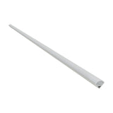 LYYT 2m 90° arc surface mount LED corner profile in anodised aluminium with curved translucent diffuser, shown diagonally on a plain white background.