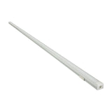 LYYT 2m deep section surface mount LED profile in silver aluminium with opal polycarbonate diffuser and white end cap, shown on a plain background.