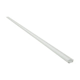 LYYT 2m recessed LED strip profile in silver aluminium with an 11mm snap-fit diffuser, shown diagonally on a plain white background.