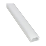 LYYT Short Crown 2m surface mount aluminium LED profile with frosted crowned diffuser, shown diagonally on a plain white background.