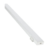 LYYT Wide Crown 2m surface mount LED profile in aluminium with frosted polycarbonate diffuser and end cap, shown diagonally on a white background.