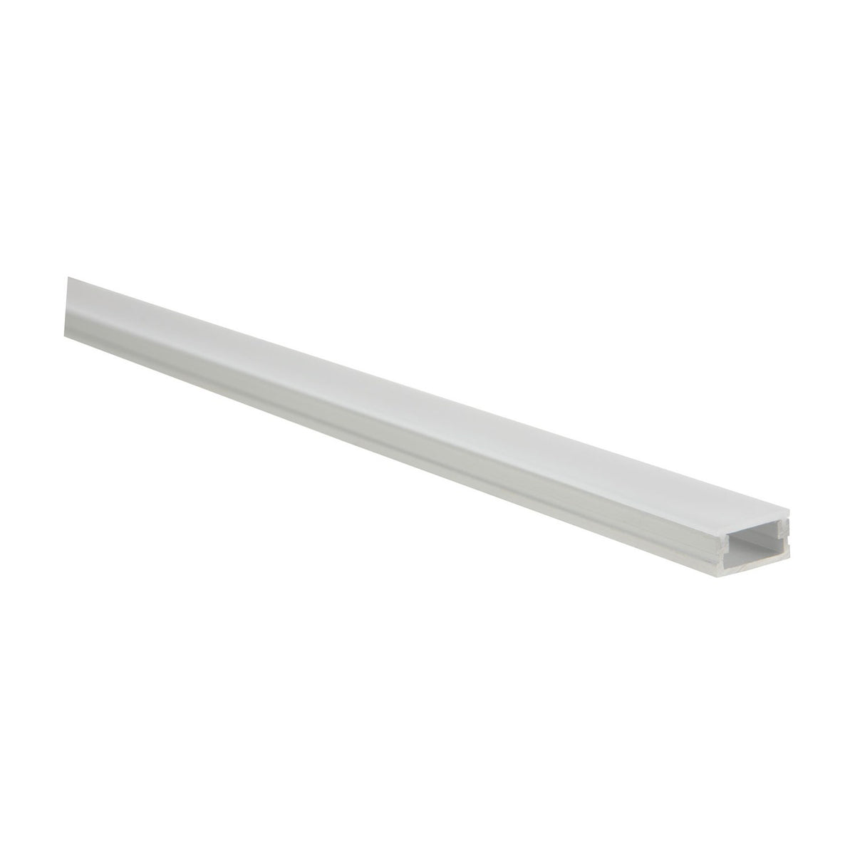 LYYT waterproof surface mount LED profile, 1m aluminium extrusion with frosted diffuser and rectangular channel, shown on a plain white background.