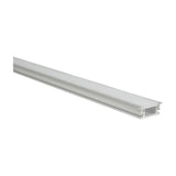 LYYT 2m recessed aluminium LED profile with frosted diffuser and IP68 seal, shown diagonally on a plain white background.