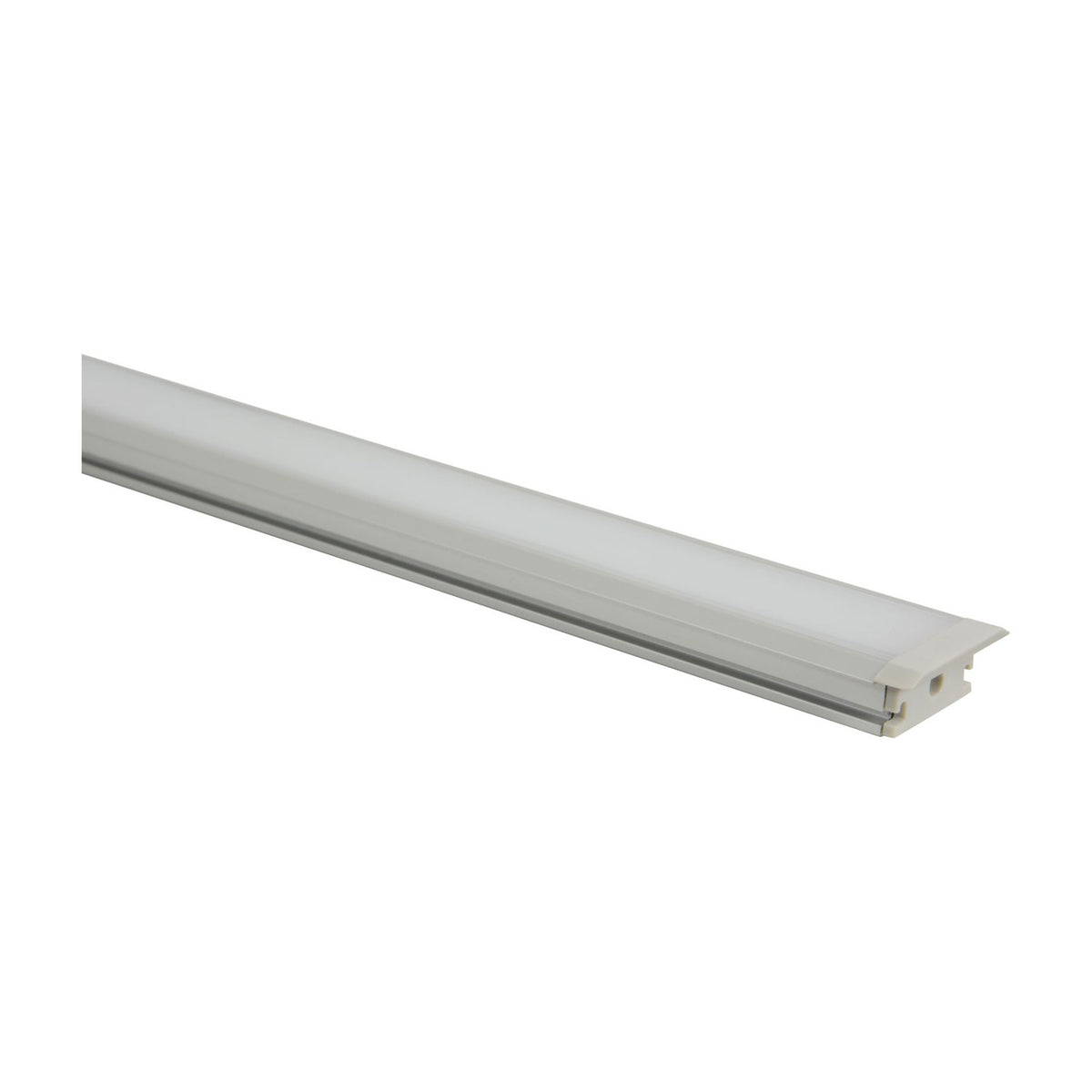 LYYT 2m recessed aluminium LED profile with frosted diffuser and IP68 flush-mount channel, shown on a plain white background.