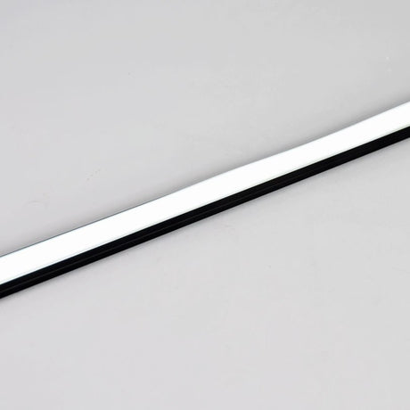 LYYT Short Crown 1m surface mount LED profile by AVSL, black aluminium extrusion with crowned diffuser, shown diagonally on a plain white background.