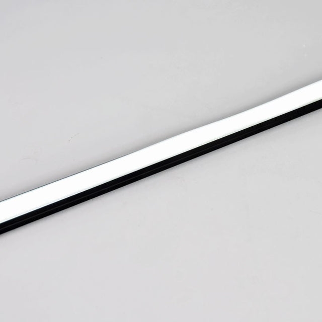 LYYT Short Crown 1m surface mount LED profile by AVSL, black aluminium extrusion with crowned diffuser, shown diagonally on a plain white background.
