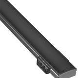 LYYT Short Crown 1m surface mount LED profile in black anodised aluminium with crowned diffuser and end cap, shown on a white background.