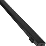 LYYT Wide Crown 1m surface mount LED profile in black anodised aluminium with crowned opal diffuser and visible end cap, shown at an angle.