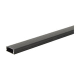 LYYT Wide Crown 1m surface-mount aluminium LED profile in black anodised finish with crowned diffuser, shown at an angle on a plain white background.