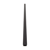 LYYT Short Crown 2m surface mount LED profile in black aluminium with crowned diffuser, shown upright against a plain white background.