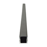 LYYT Tall Crown 2m surface mount LED profile in black anodised aluminium with curved crowned diffuser, shown upright against a plain white background.