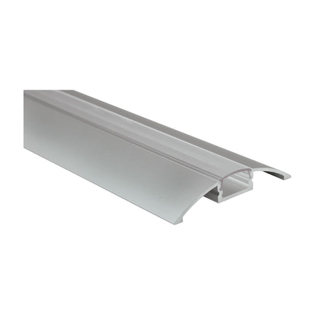LYYT 1m surface mount LED strip profile bar in aluminium with clear snap-fit diffuser, shown on a plain white background.