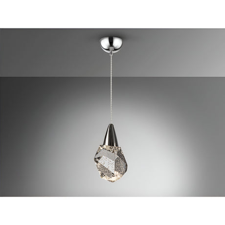 Aquaria LED Glass Pendant Light 4W 3000K - Chrome/Transparent