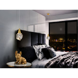 Aquaria LED Glass Pendant Light 4W 3000K - Matte Gold/Transparent