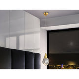 Aquaria LED Glass Pendant Light 4W 3000K - Matte Gold/Transparent