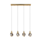 Aquaria 4 Light LED Glass Bar Pendant 4W 3000K - Matte Gold