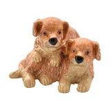 Pair of Puppies Metal Trinket Box with Hinged Lid - Brown