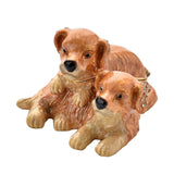 Pair of Puppies Metal Trinket Box with Hinged Lid - Brown