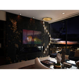 Aquaria 12 Light LED Glass Custer Pendant 80W 3000K - Matte Gold/Transparent