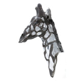 Dappled Silver Giraffe Head Wall Plaque - 76x23cm