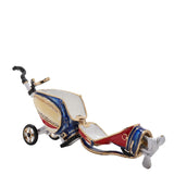 Golf Bag and Club Trolley Metal Trinket Box with Hinged Lid