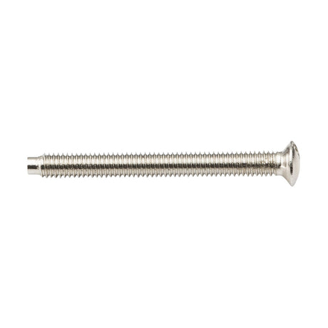 A raised head countersunk screw, ideal for electrical installations and featuring a threaded body, is displayed horizontally against a white background. It is part of the M3.5 x 35mm pack of 100 screws.