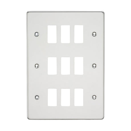 Flat plate 9G grid faceplate - polished chrome