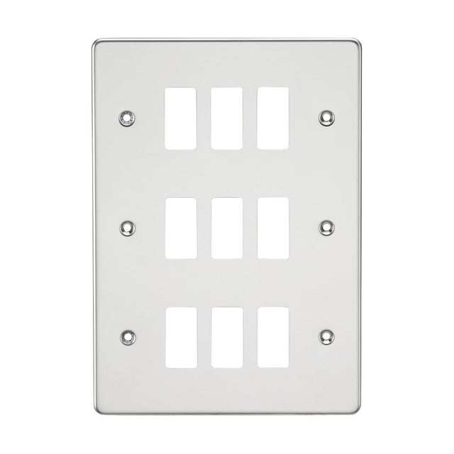 Flat plate 9G grid faceplate - polished chrome