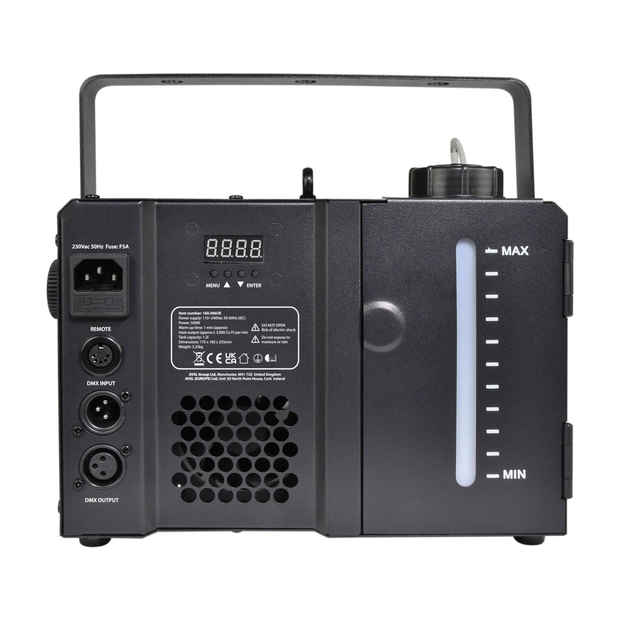 QTX ZEPHYR-500 Compact 500W DMX Haze Machine