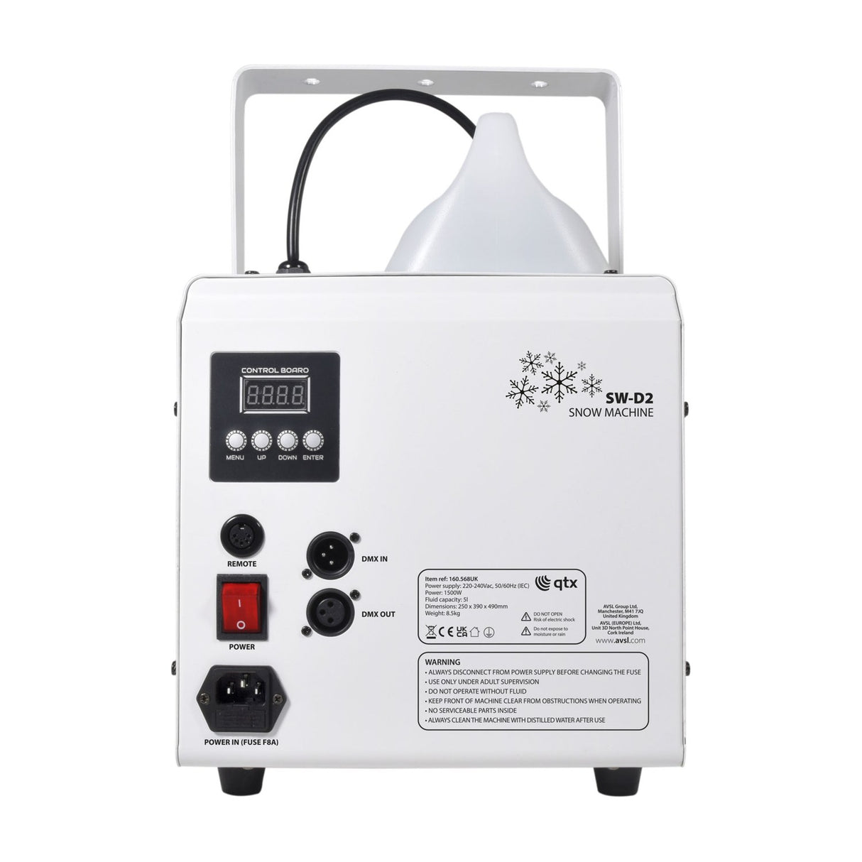 QTX SW-D2 1500W Digital Snow Machine