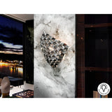 Saten Crystal Wal Light - Smoked Silver
