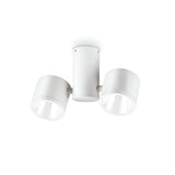 Beamglasses LED Twin Spotlight 14.5W 4000K in white, a ceiling-mounted fixture with two adjustable heads and an IP44 rating, ideal for directing light to specific areas.