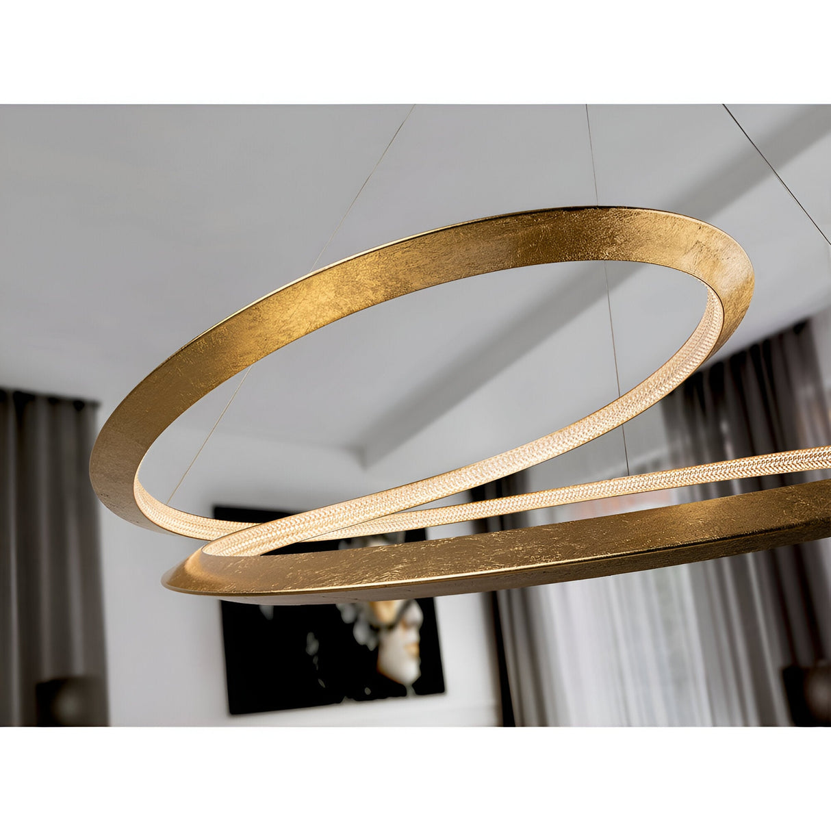 Eternity Dimmable LED Suspension Light - Gold (With Remote Control)