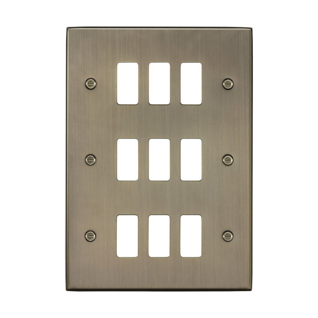 9G Grid Faceplate - Antique Brass