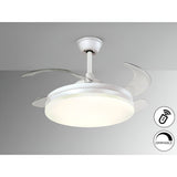 Vento CCT Dimmable LED Retractable Blades Ceiling Fan Light - White