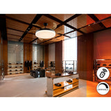 Vento Maxi CCT Dimmable LED Retractable Blades Ceiling Fan Light - Black/Brown